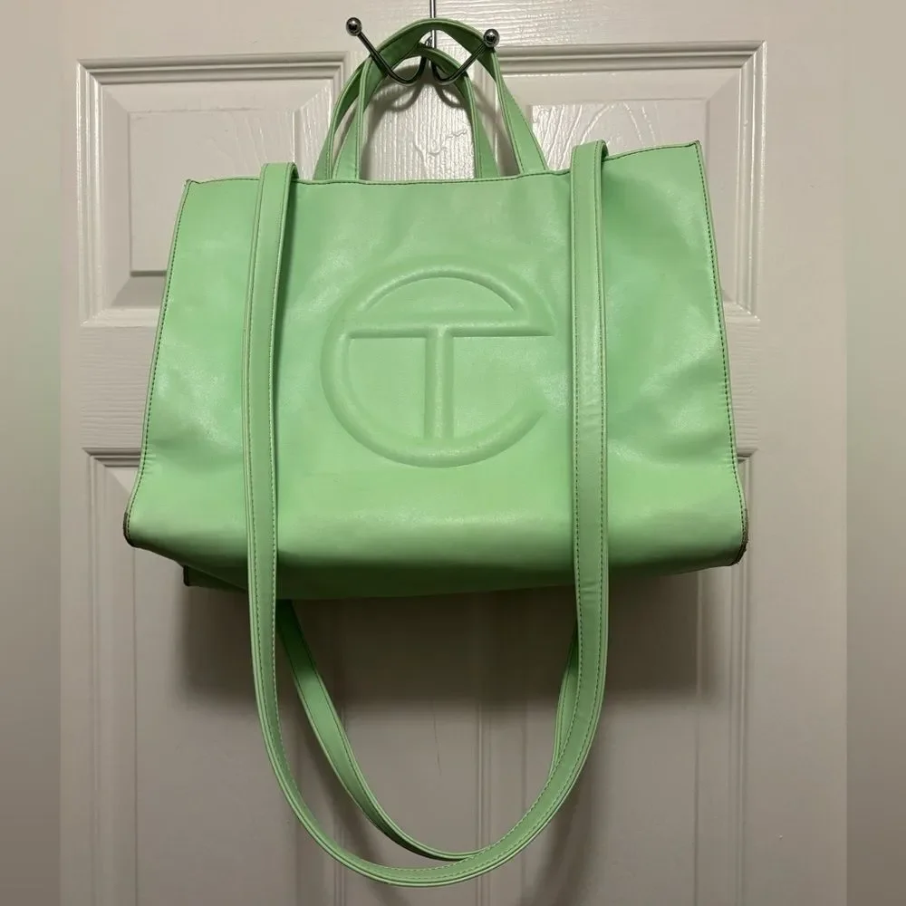 TELFAR•Medium tote double mint green